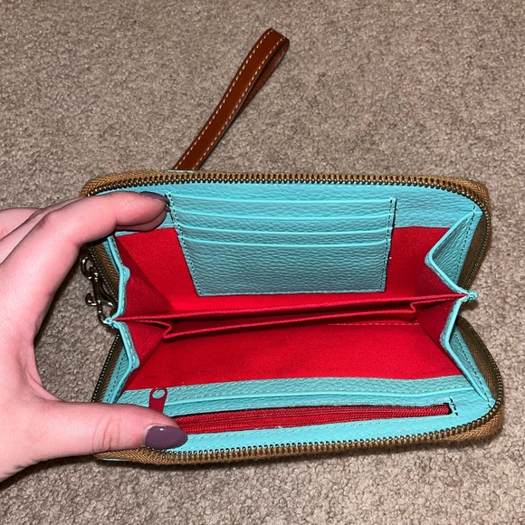 Dooney & Bourke Pebble Grain Folded Zip Wristlet - Picture 3 of 5